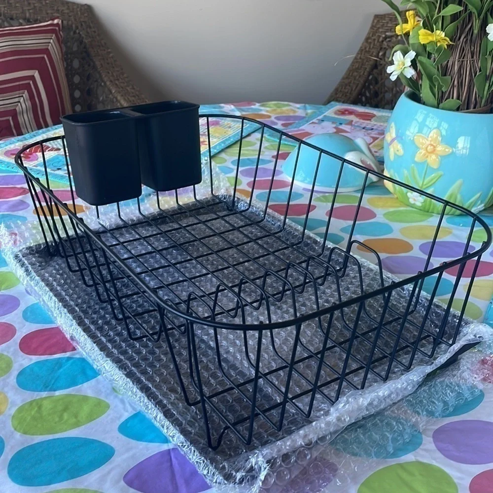 Brand New Large Dish Drying Rack Drying Rack w/ Swivel Spout for Kitchen Counter